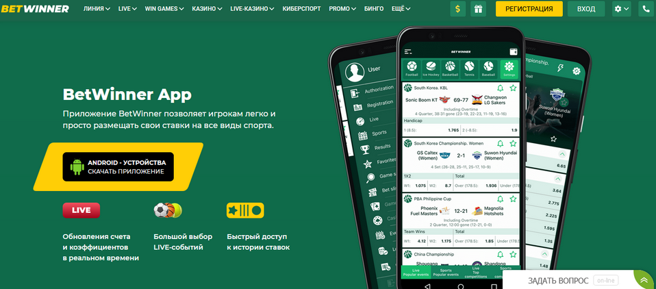 Betting options at BetWinner Betting options at BetWinner